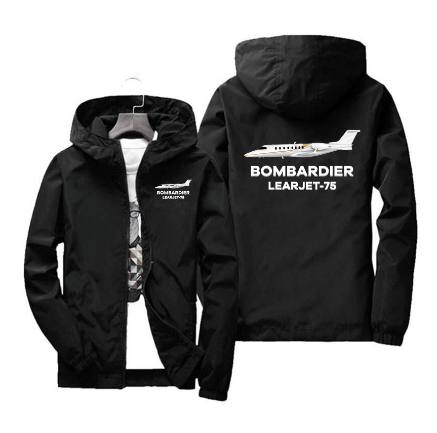 The Bombardier Learjet 75 Designed Windbreaker Jackets