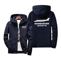 Thumbnail for The Bombardier Learjet 75 Designed Windbreaker Jackets