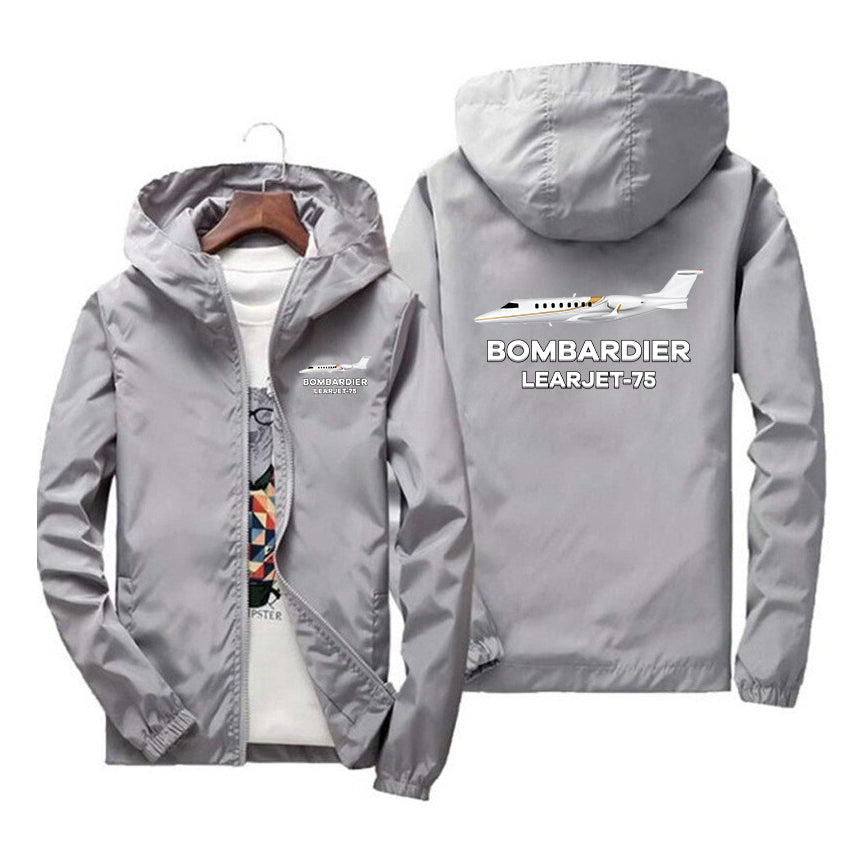 The Bombardier Learjet 75 Designed Windbreaker Jackets