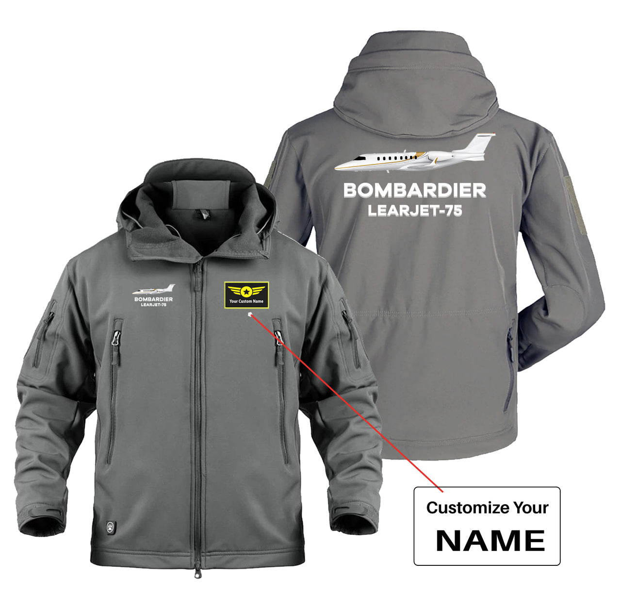 The Bombardier Learjet 75 Designed Military Jackets (Customizable)