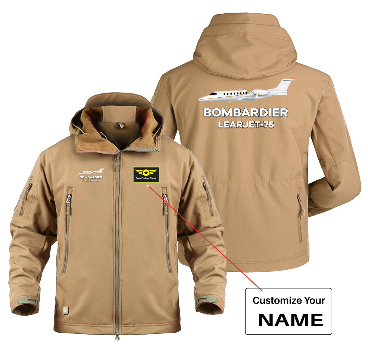 The Bombardier Learjet 75 Designed Military Jackets (Customizable)