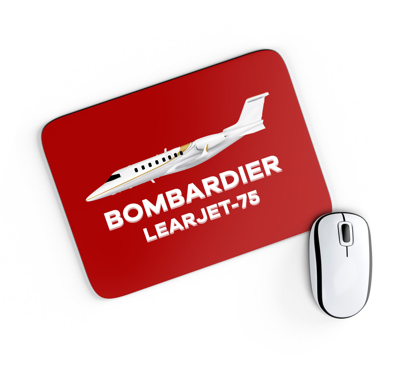 The Bombardier Learjet 75 Designed Mouse Pads