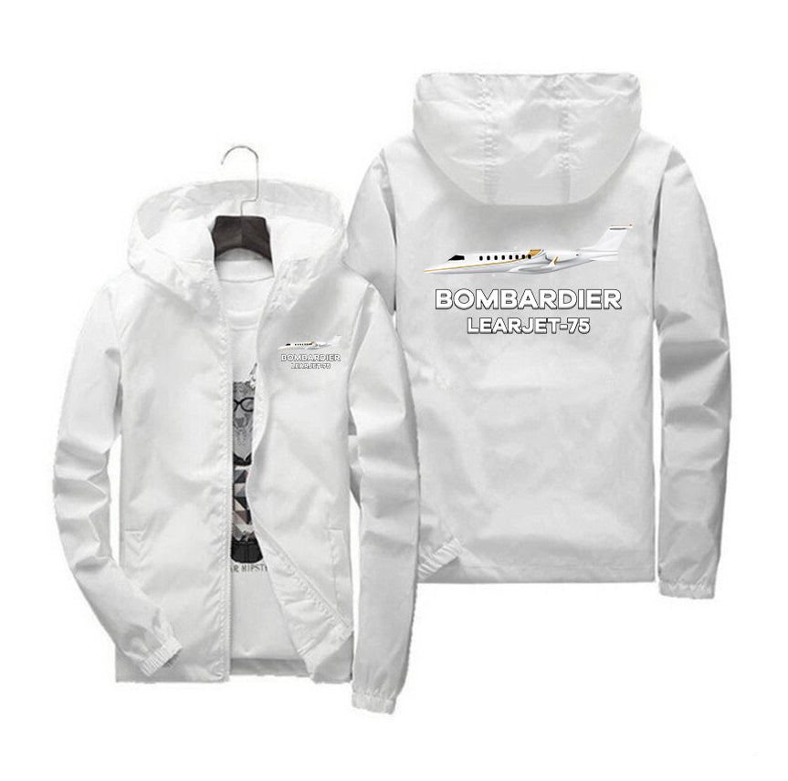 The Bombardier Learjet 75 Designed Windbreaker Jackets