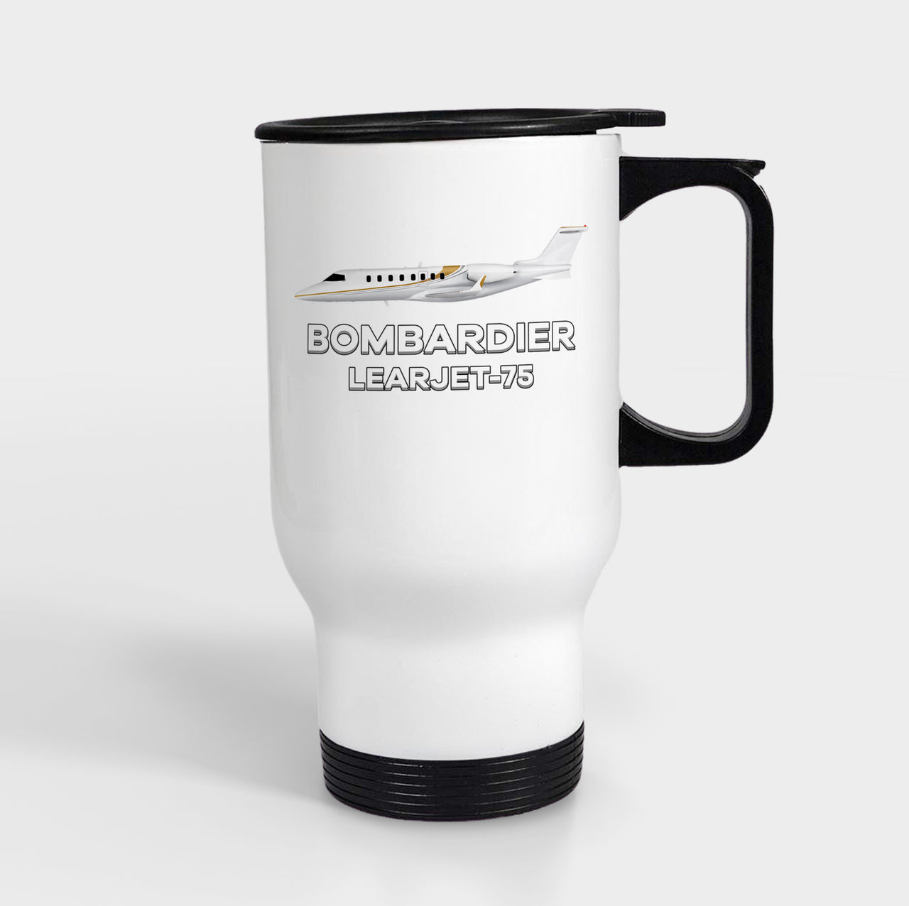 The Bombardier Learjet 75 Designed Travel Mugs (With Holder)