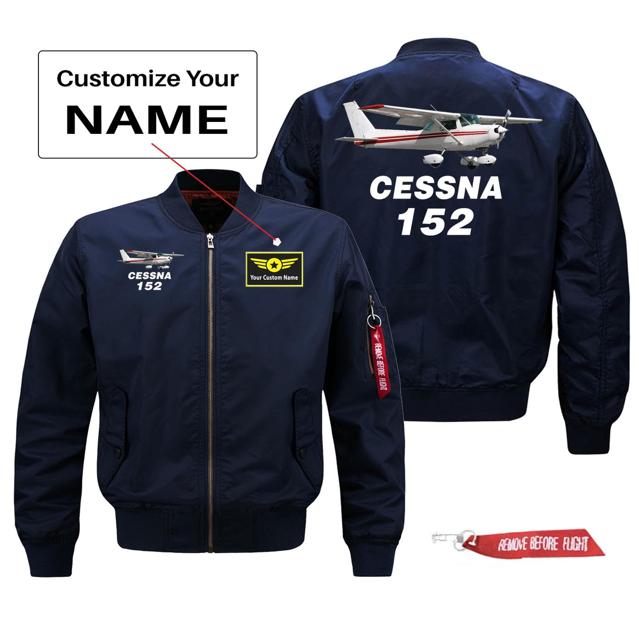 The Cessna 152 Designed Pilot Jackets (Customizable)