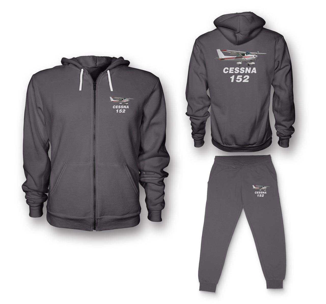 The Cessna 152 Designed Zipped Hoodies & Sweatpants Set