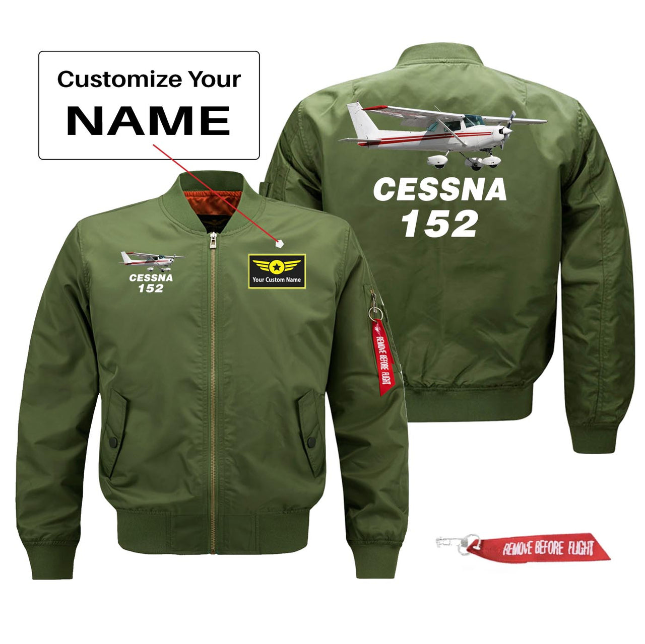 The Cessna 152 Designed Pilot Jackets (Customizable)