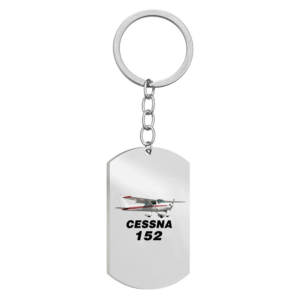 The Cessna 152 Designed Stainless Steel Key Chains (Double Side)