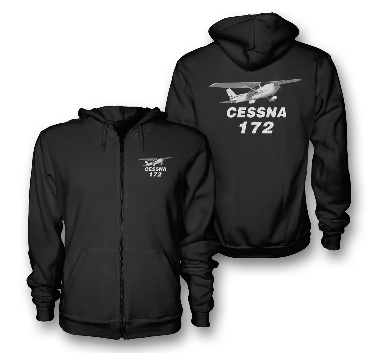The Cessna 172 Designed Zipped Hoodies