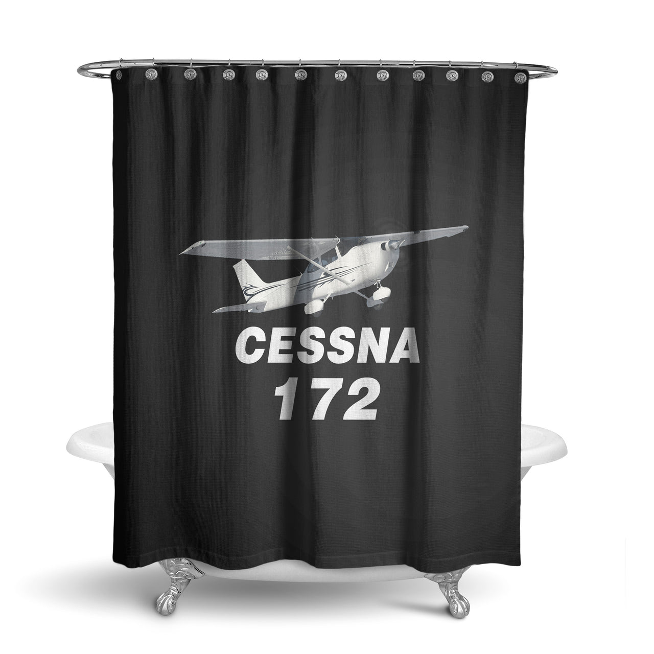 The Cessna 172 Designed Shower Curtains