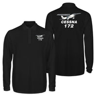 Thumbnail for The Cessna 172 Designed Long Sleeve Polo T-Shirts (Double-Side)