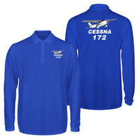 Thumbnail for The Cessna 172 Designed Long Sleeve Polo T-Shirts (Double-Side)