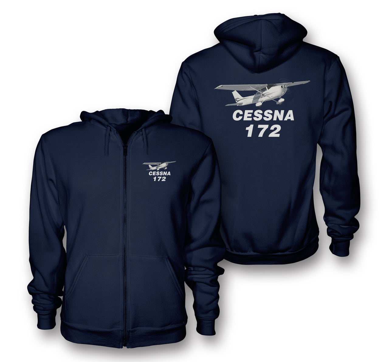 The Cessna 172 Designed Zipped Hoodies