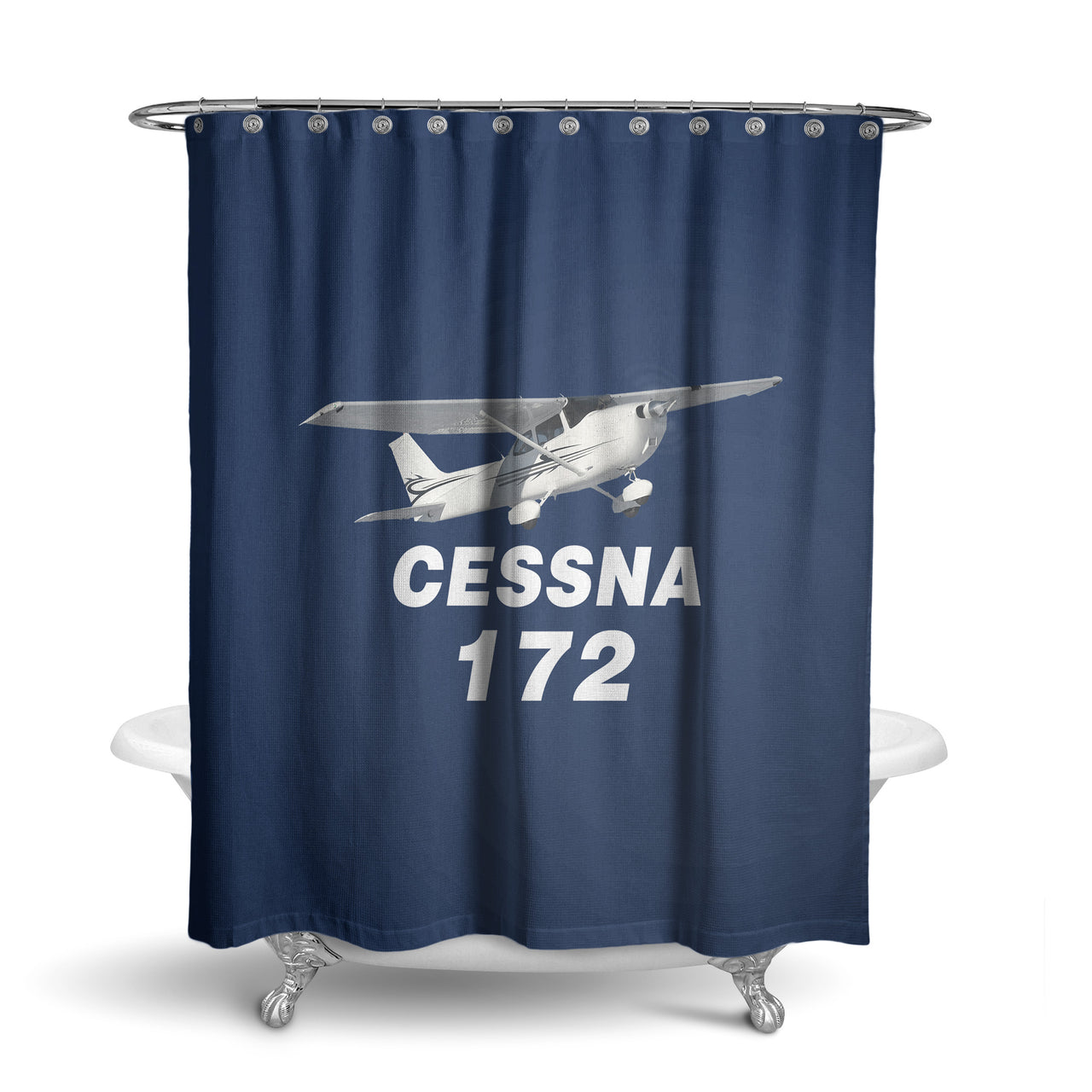 The Cessna 172 Designed Shower Curtains
