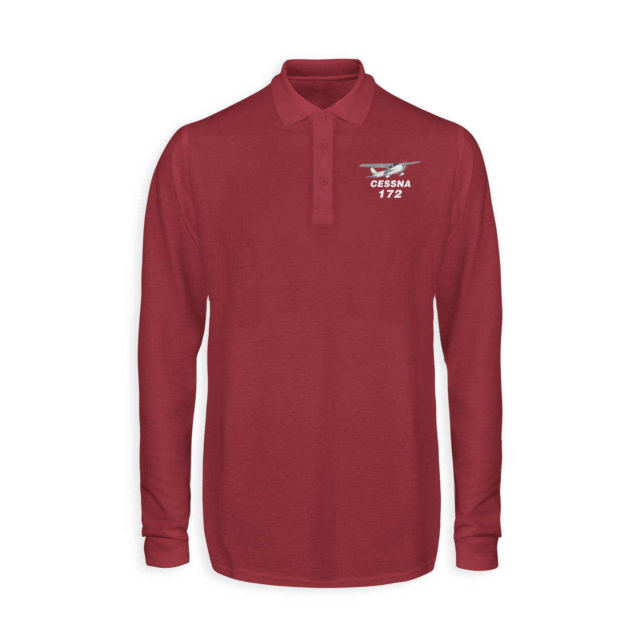 The Cessna 172 Designed Long Sleeve Polo T-Shirts