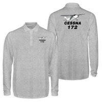 Thumbnail for The Cessna 172 Designed Long Sleeve Polo T-Shirts (Double-Side)