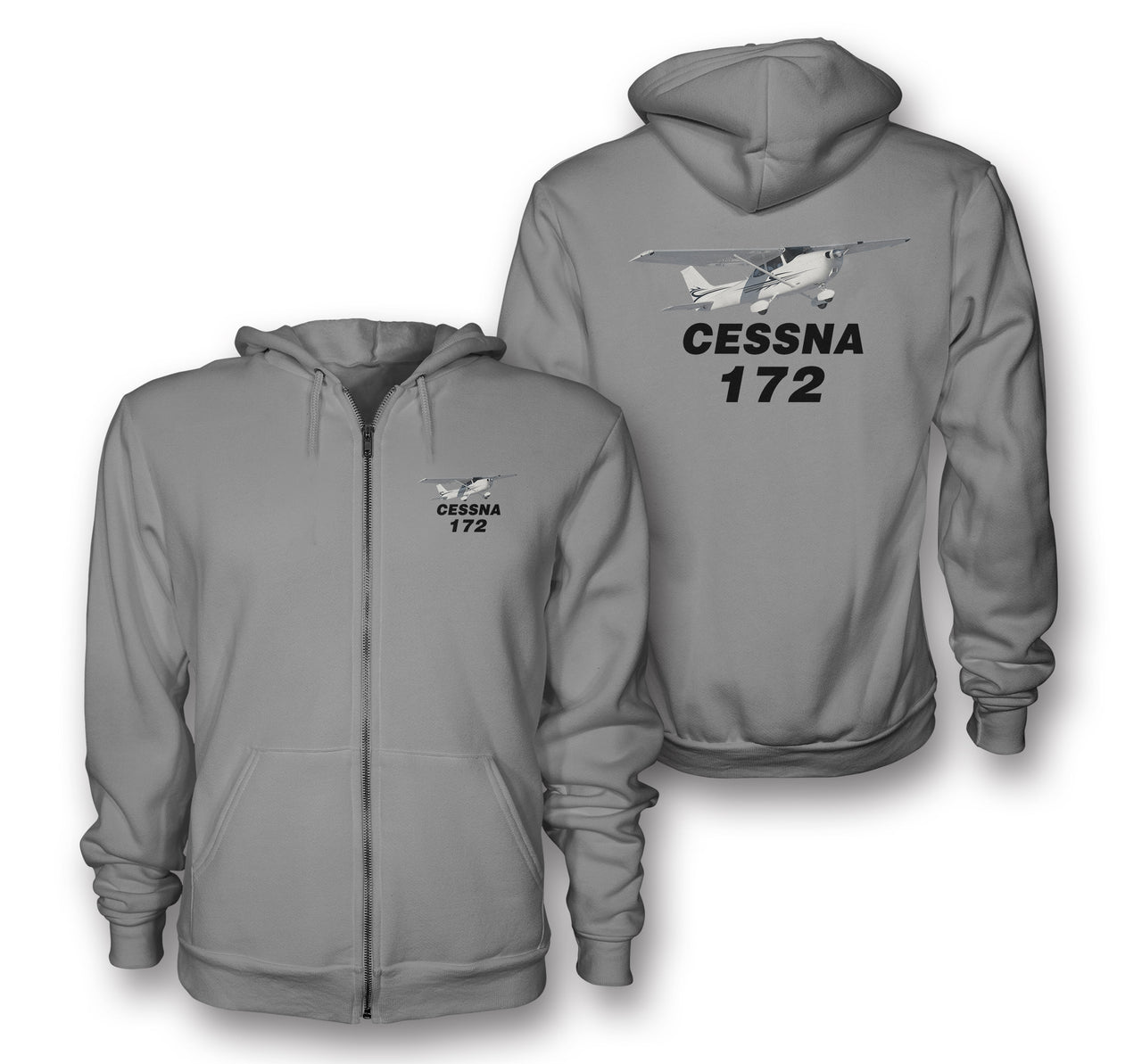 The Cessna 172 Designed Zipped Hoodies