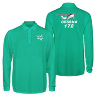 Thumbnail for The Cessna 172 Designed Long Sleeve Polo T-Shirts (Double-Side)