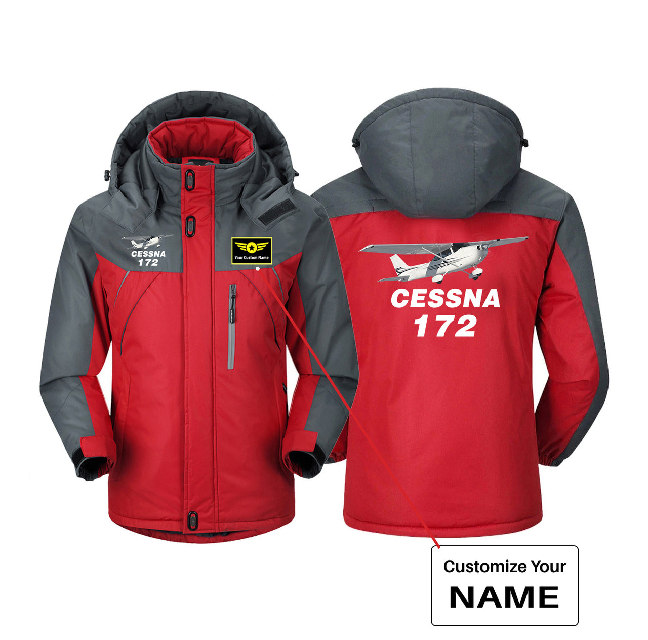 The Cessna 172 Designed Thick Winter Jackets