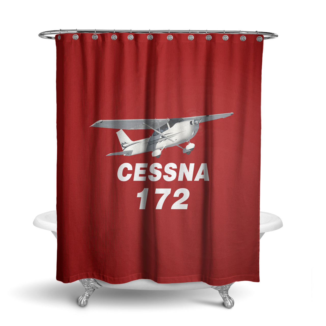 The Cessna 172 Designed Shower Curtains