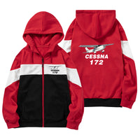 Thumbnail for The Cessna 172 Designed Colourful Zipped Hoodies