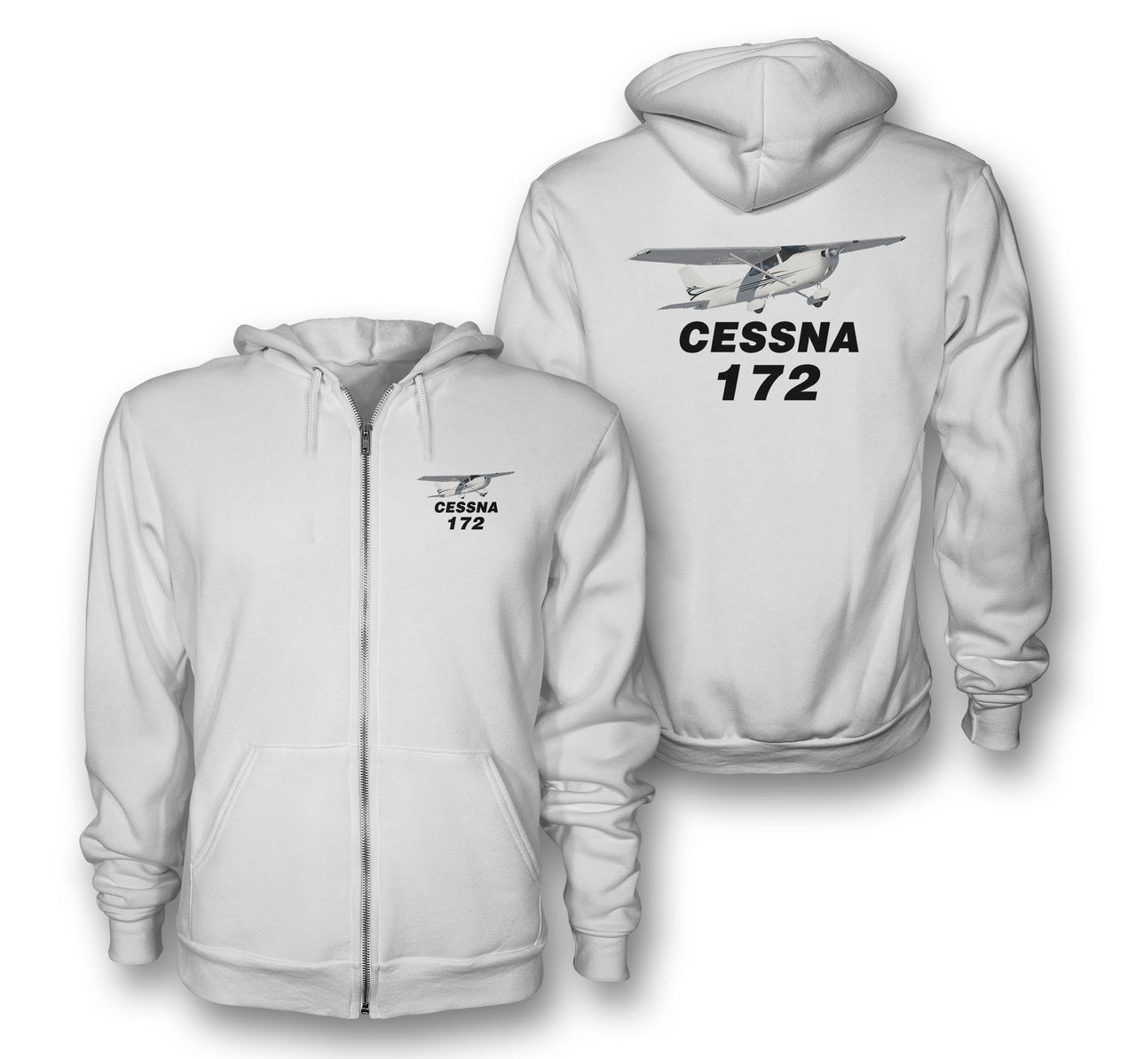 The Cessna 172 Designed Zipped Hoodies