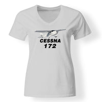 Thumbnail for The Cessna 172 Designed V-Neck T-Shirts