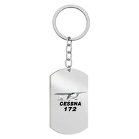Thumbnail for The Cessna 172 Designed Stainless Steel Key Chains (Double Side)