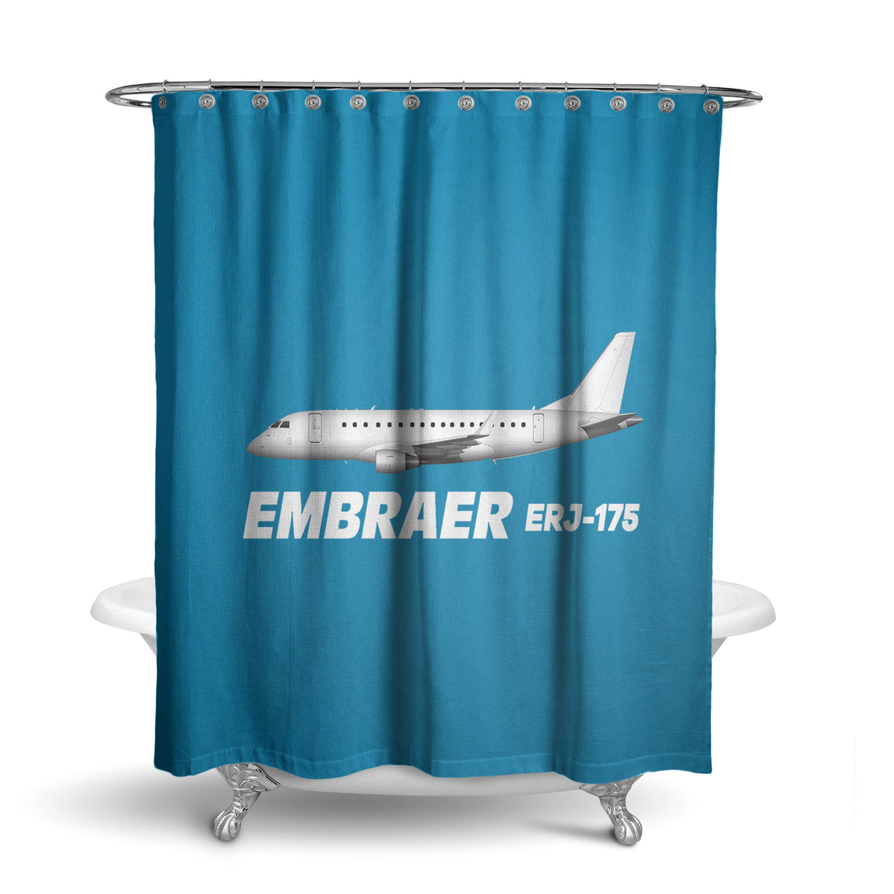 The Embraer ERJ-175 Designed Shower Curtains