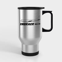 Thumbnail for The Embraer ERJ-175 Designed Travel Mugs (With Holder)