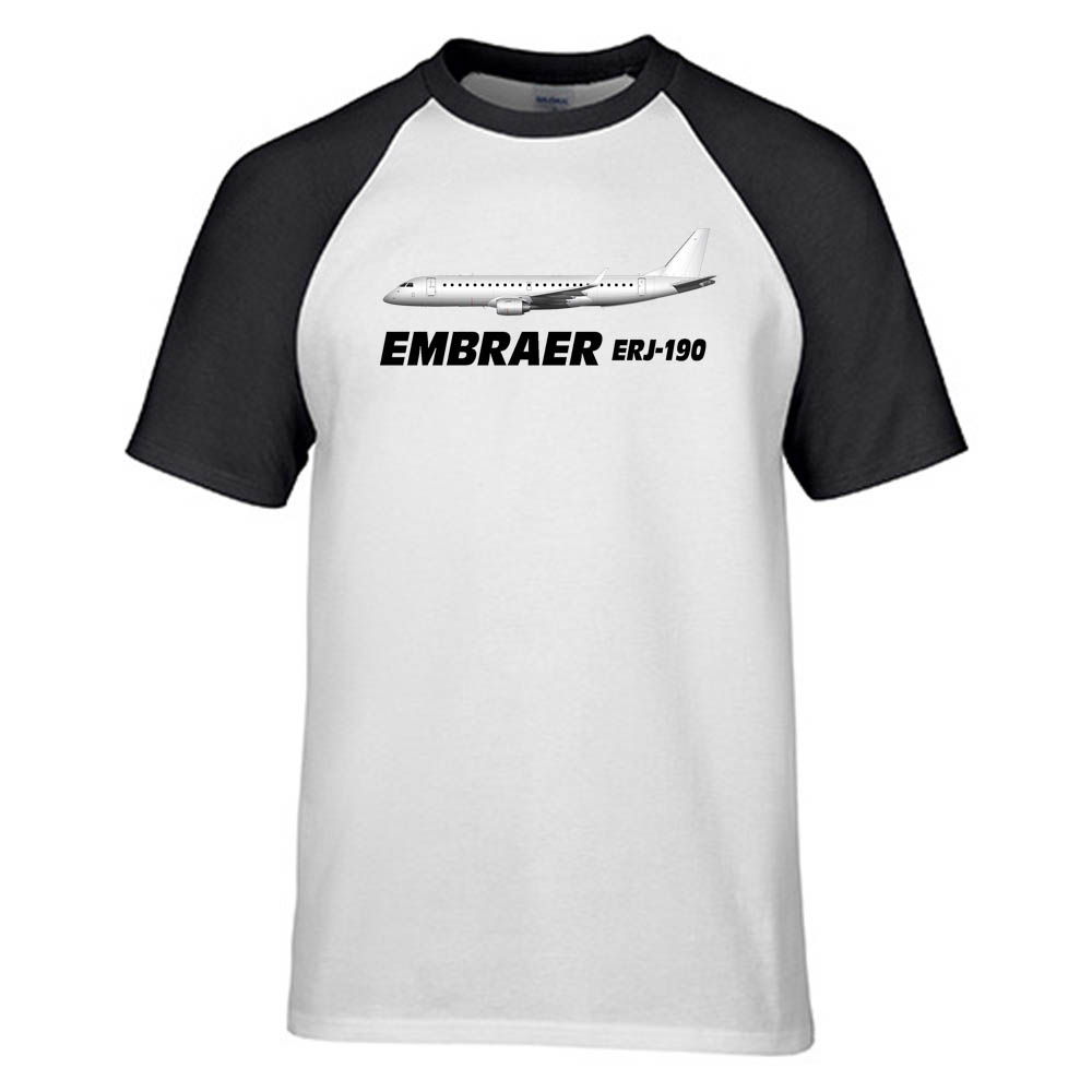 The Embraer ERJ-190 Designed Raglan T-Shirts