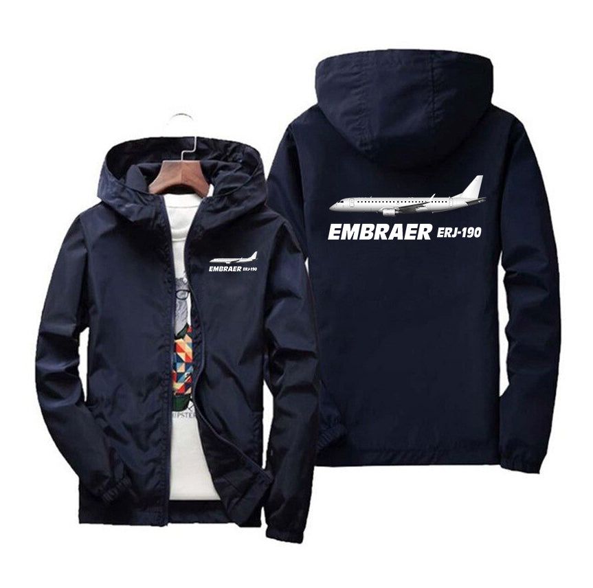 The Embraer ERJ-190 Designed Windbreaker Jackets
