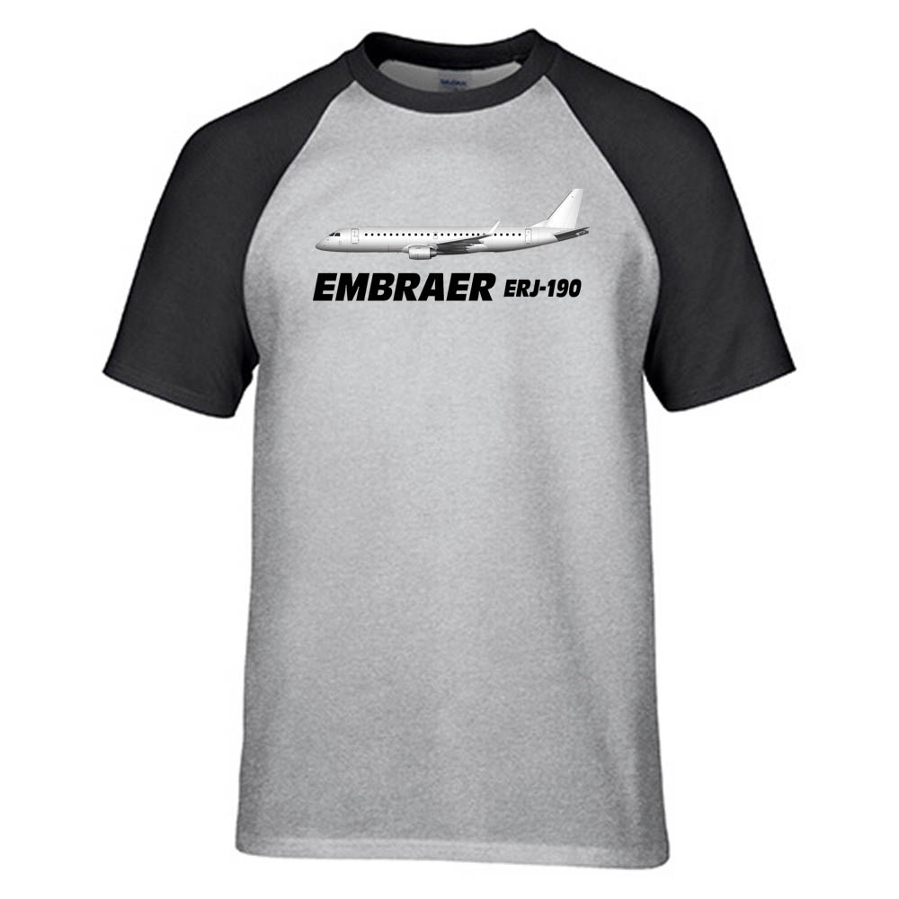 The Embraer ERJ-190 Designed Raglan T-Shirts