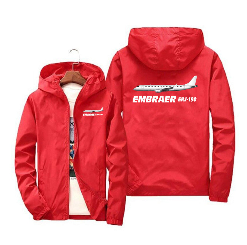 The Embraer ERJ-190 Designed Windbreaker Jackets
