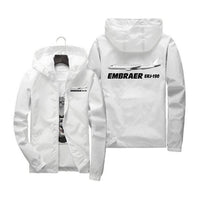 Thumbnail for The Embraer ERJ-190 Designed Windbreaker Jackets
