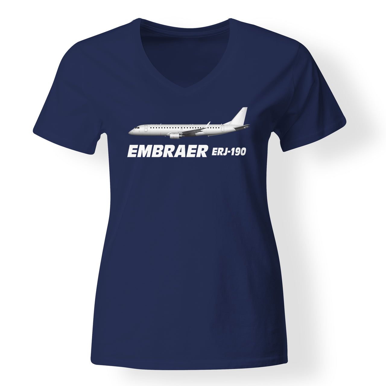 The Embraer ERJ-190 Designed V-Neck T-Shirts