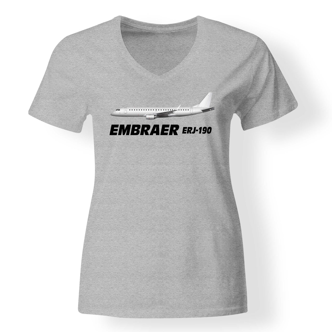 The Embraer ERJ-190 Designed V-Neck T-Shirts