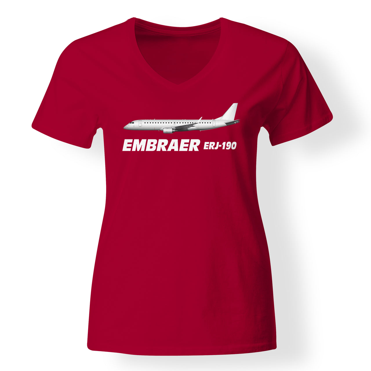 The Embraer ERJ-190 Designed V-Neck T-Shirts