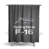 Thumbnail for The Fighting Falcon F16 Designed Shower Curtains
