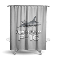 Thumbnail for The Fighting Falcon F16 Designed Shower Curtains