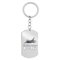 Thumbnail for The Fighting Falcon F16 Designed Stainless Steel Key Chains (Double Side)