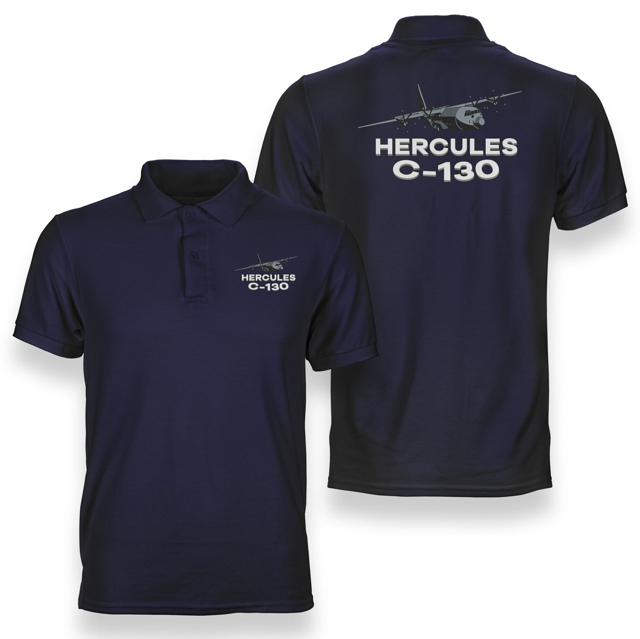 The Hercules C130 Designed Double Side Polo T-Shirts