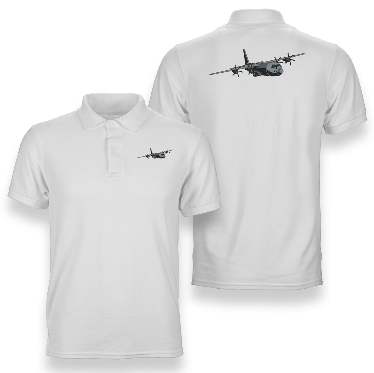 The Hercules C130 Designed Double Side Polo T-Shirts