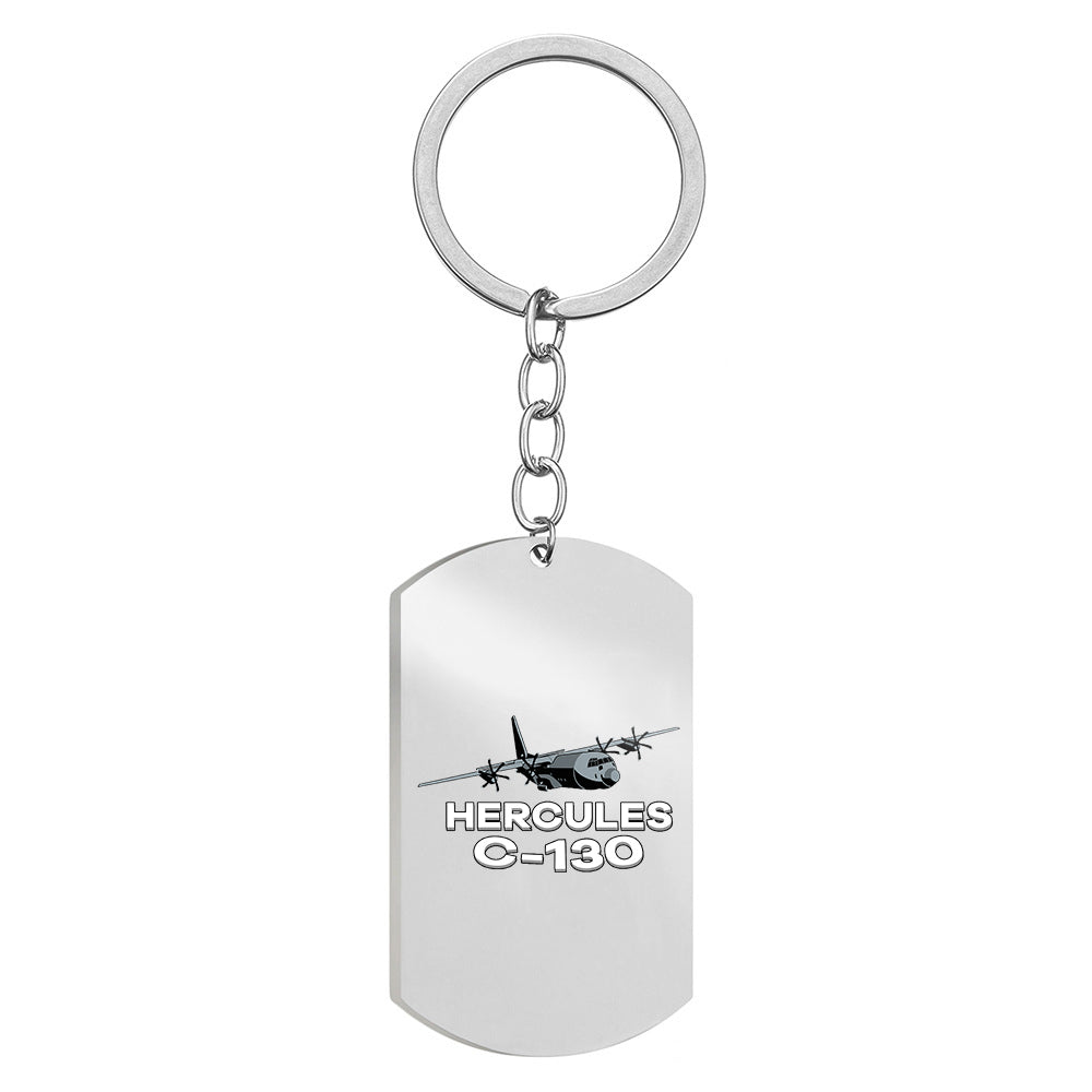 The Hercules C130 Designed Stainless Steel Key Chains (Double Side)