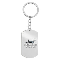 Thumbnail for The Hercules C130 Designed Stainless Steel Key Chains (Double Side)