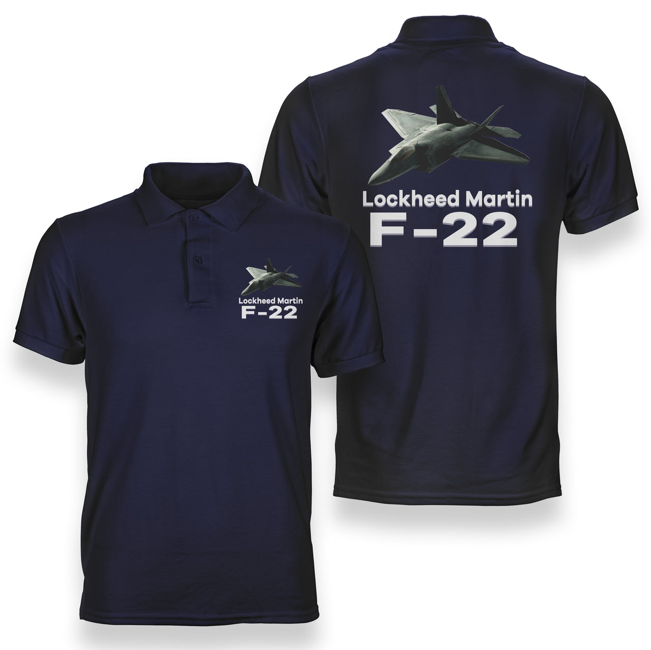 The Lockheed Martin F22 Designed Double Side Polo T-Shirts