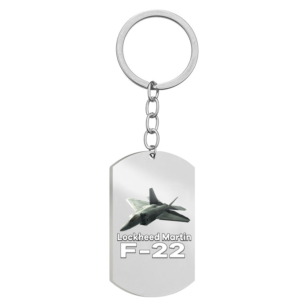 The Lockheed Martin F22 Designed Stainless Steel Key Chains (Double Side)