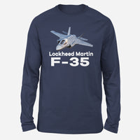 Thumbnail for The Lockheed Martin F35 Designed Long-Sleeve T-Shirts