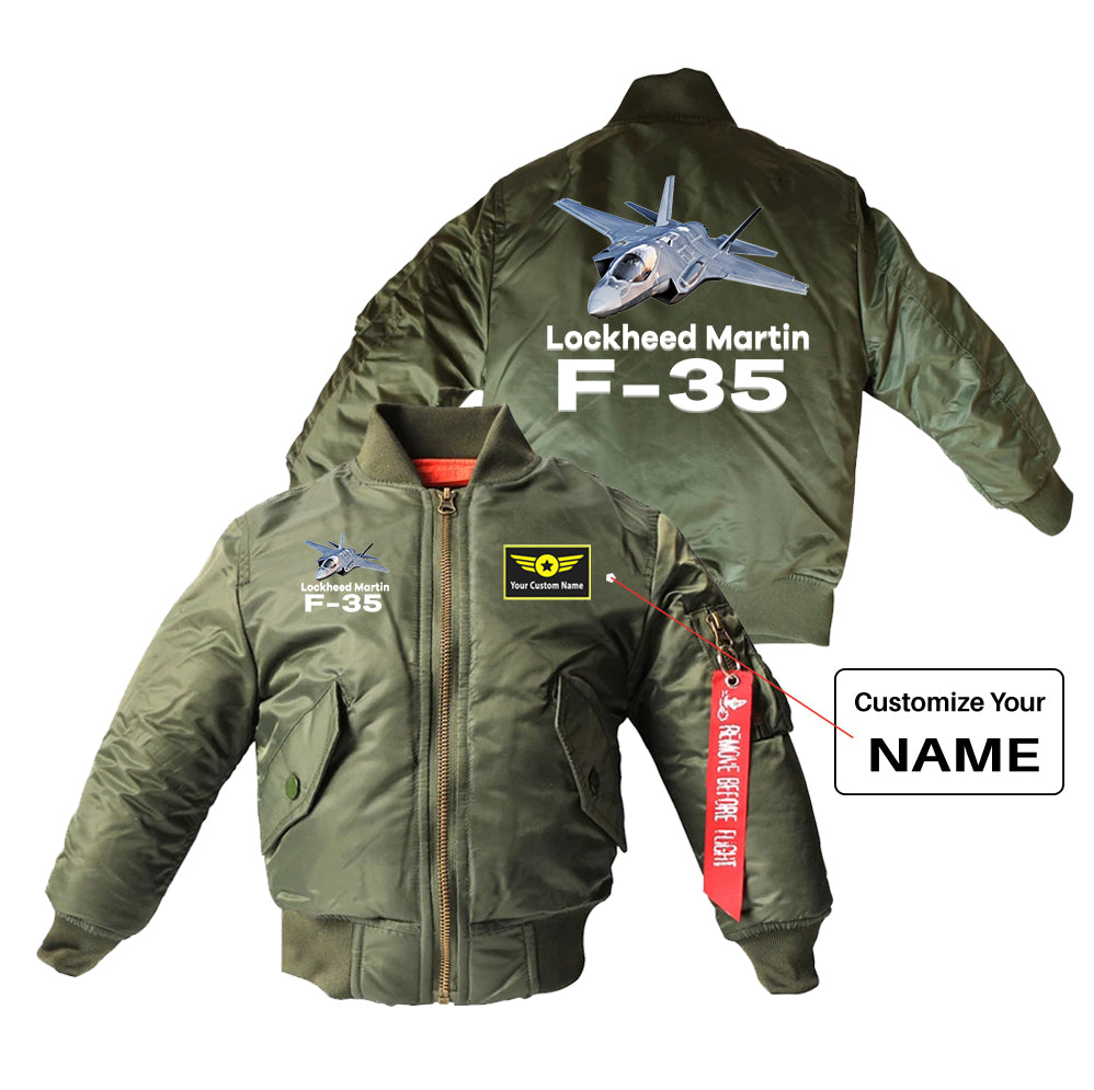 The Lockheed Martin F35 Designed Children Bomber Jackets
