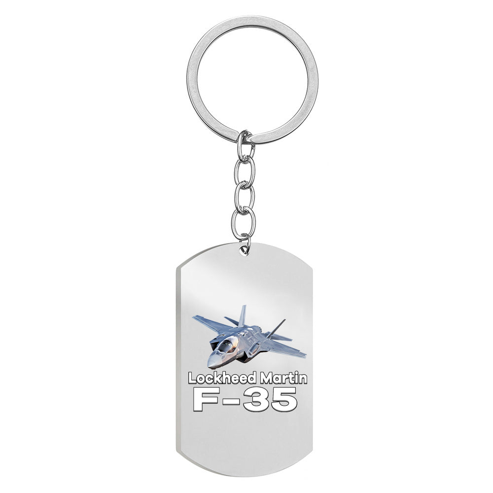 The Lockheed Martin F35 Designed Stainless Steel Key Chains (Double Side)